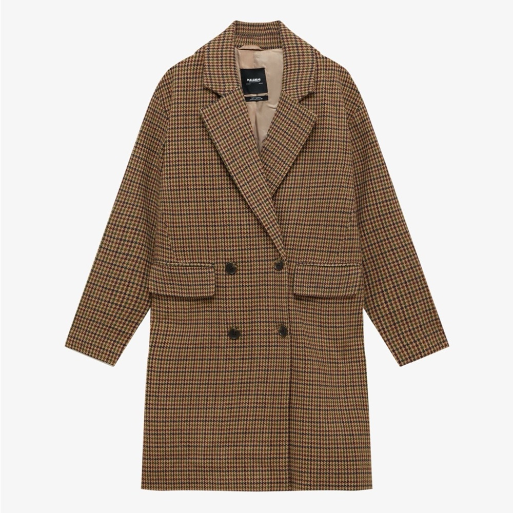 Pull&Bear Coat Tartan Size M